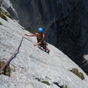 Kurzer Abschnitt in der Direkten Rosskuppenkante - Super Klassiker im Gesäuse